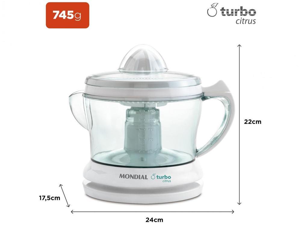 Espremedor de Frutas Mondial Turbo Citrus E-01 Elétrico 25W Branco - 24