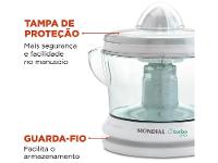 Espremedor de Frutas Mondial Turbo Citrus E-01 Elétrico 25W Branco - 23
