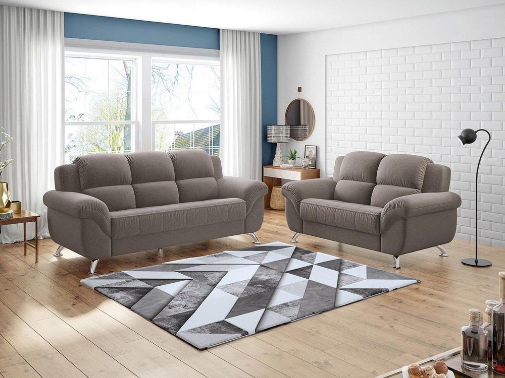 Conjunto de Sofás 2 e 3 Lugares Marselha Linoforte - 9