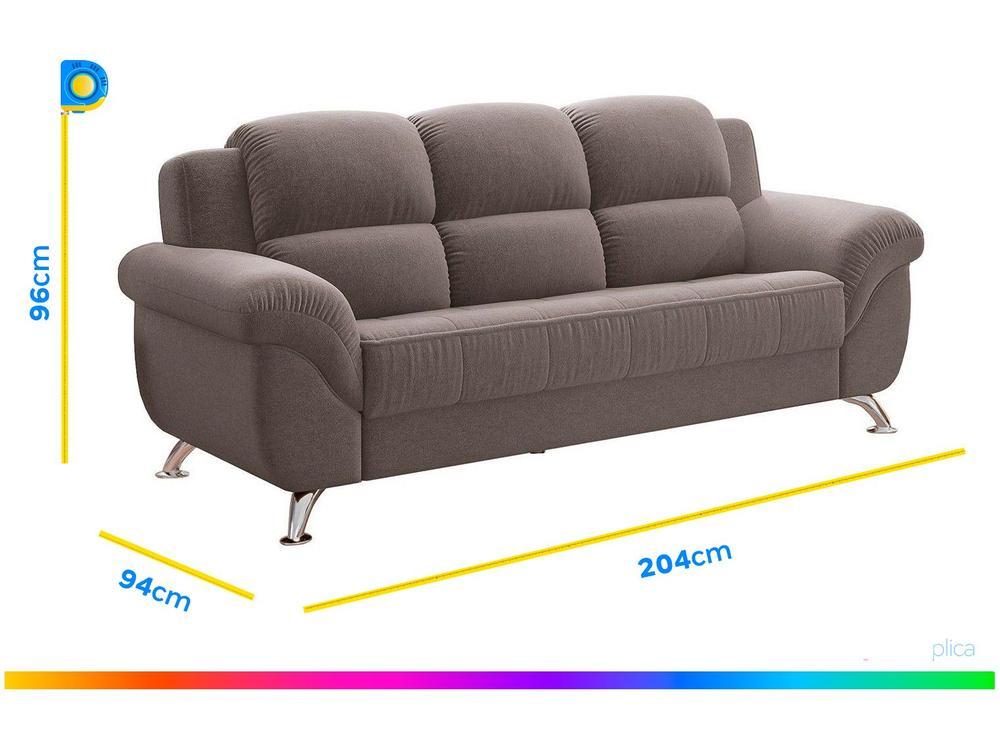 Conjunto de Sofás 2 e 3 Lugares Marselha Linoforte - 3