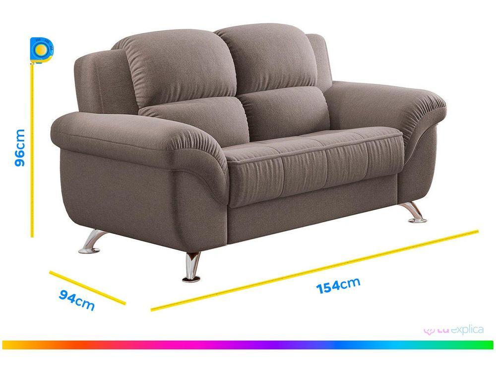 Conjunto de Sofás 2 e 3 Lugares Marselha Linoforte - 4