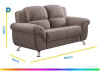 Conjunto de Sofás 2 e 3 Lugares Marselha Linoforte