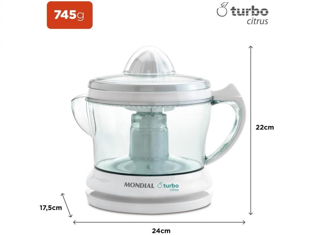 Espremedor de Frutas Mondial E-01 Elétrico 25W Branco - 15