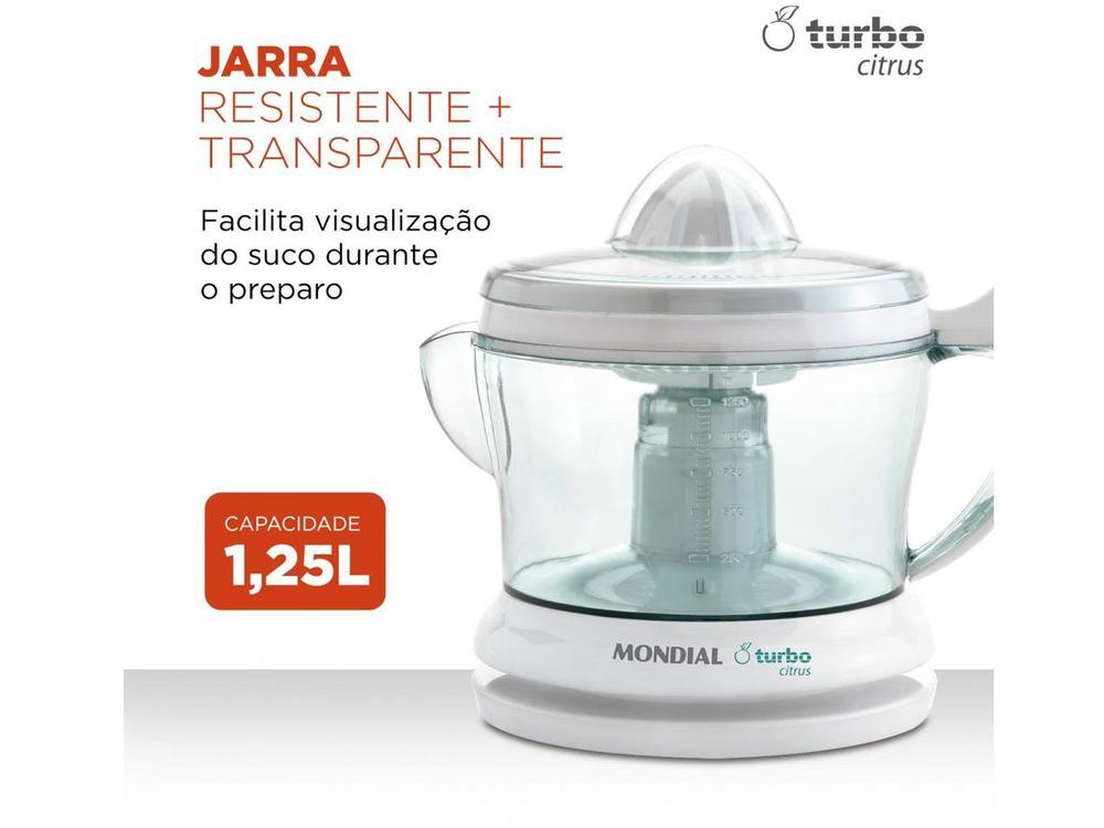 Espremedor de Frutas Mondial E-01 Elétrico 25W Branco - 20