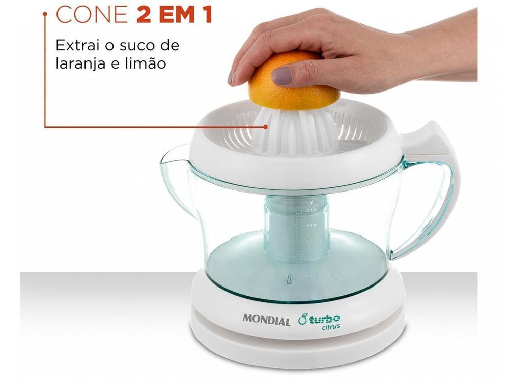 Espremedor de Frutas Mondial E-01 Elétrico 25W Branco - 5