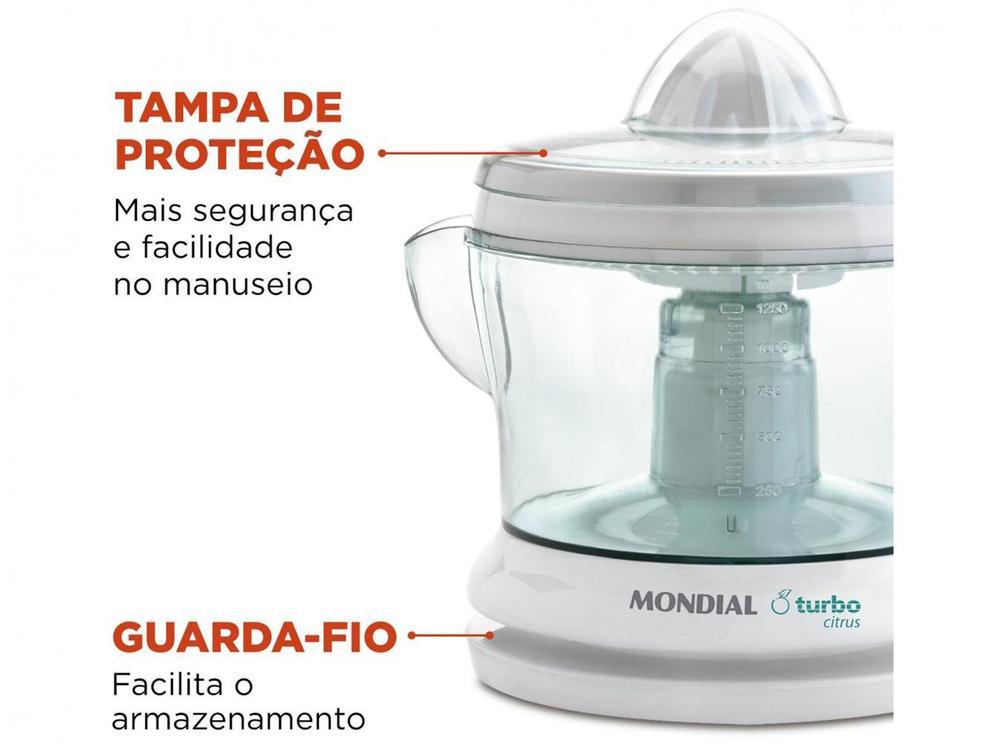 Espremedor de Frutas Mondial E-01 Elétrico 25W Branco - 6
