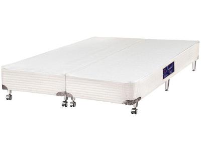 Base Cama Box King Castor Bipartido 27x96x203cm Vitagel