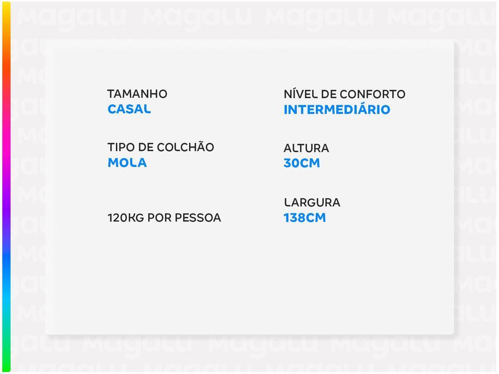 Colchão Casal Castor de Mola 30x138x188cm - 3