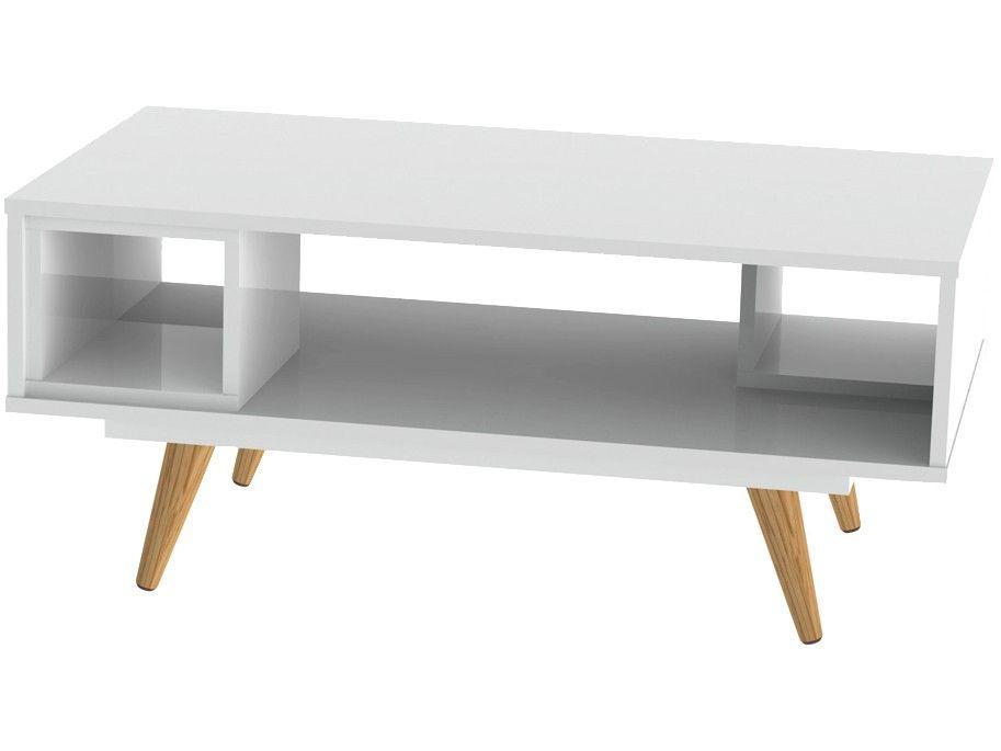 Mesa de Centro de Madeira Pés Palito Retrô 45 Olivar Móveis - 3