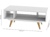 Mesa de Centro de Madeira Pés Palito Retrô 45 Olivar Móveis - 6