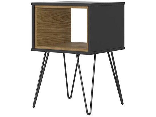 Mesa Lateral de Madeira Retrô Metal Dallas Olivar Móveis - 3