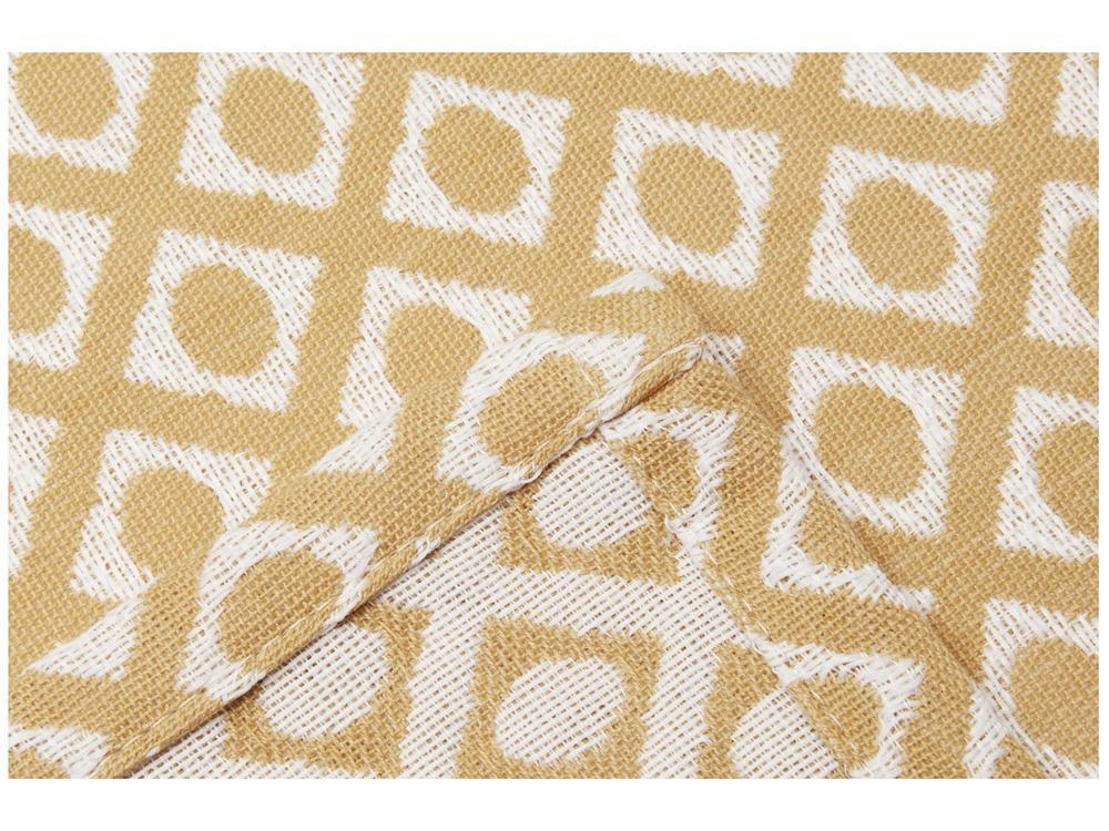 Peseira King 65x260cm Laranja Lartex Jacquard Hog - 6