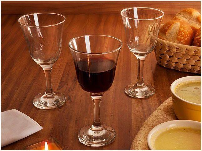 Jogo de Taças para Vinho Vidro 6 Peças 250ml - 4