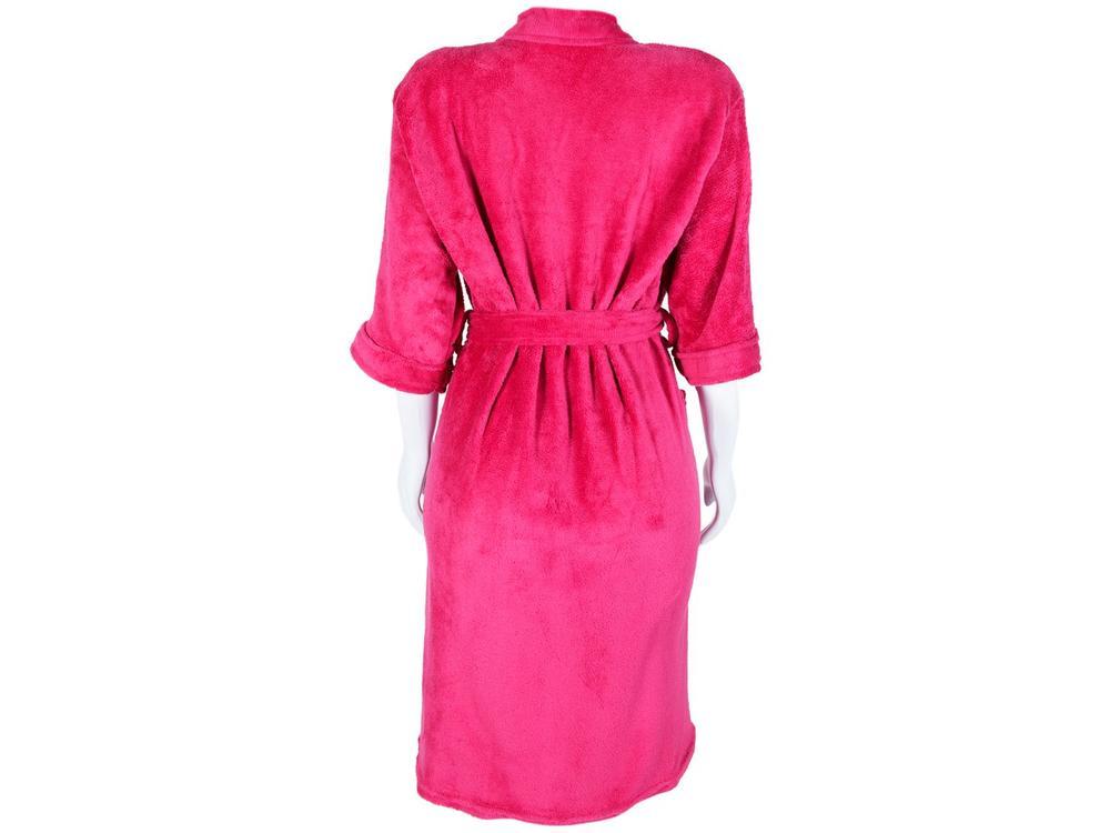 Roupão de Inverno Atlântica Sofisticata Premium de Microfibra Cereja - 3