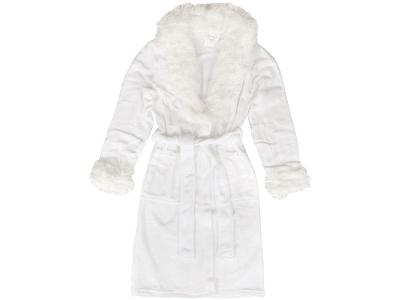Roupão de Inverno Infantil Atlântica Kids Feminino de Microfibra Branco