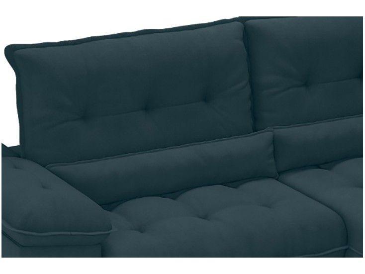 Sofá Retrátil Reclinável 3 Lugares Suede Veludo - 4