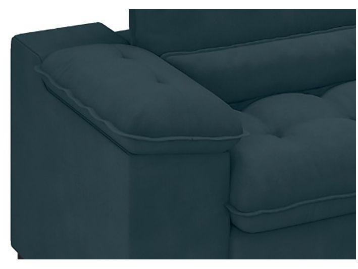 Sofá Retrátil Reclinável 3 Lugares Suede Veludo - 6