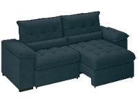 Sofá Retrátil Reclinável 3 Lugares Suede Veludo - 1