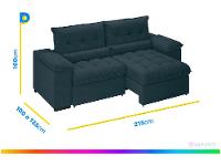 Sofá Retrátil Reclinável 3 Lugares Suede Veludo - 3