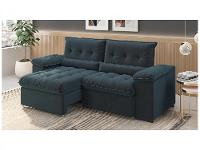 Sofá Retrátil Reclinável 3 Lugares Suede Veludo - 8