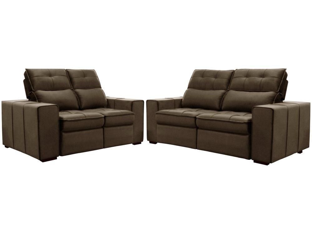 Conjunto de Sofás 2 e 3 Lugares Barsa Gralha Azul - 1