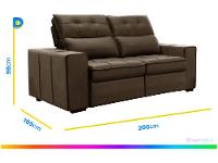 Conjunto de Sofás 2 e 3 Lugares Barsa Gralha Azul - 3