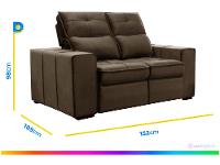 Conjunto de Sofás 2 e 3 Lugares Barsa Gralha Azul