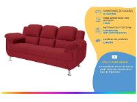 Sofá 3 Lugares Suede Spazium Linoforte - 2
