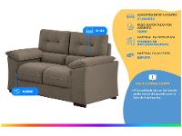 Sofá 2 Lugares Suede Decore Cascaya Linoforte - 2