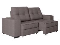 Sofá Retrátil Reclinável 3 Lugares Suede Moviment Artesano Linoforte - 5