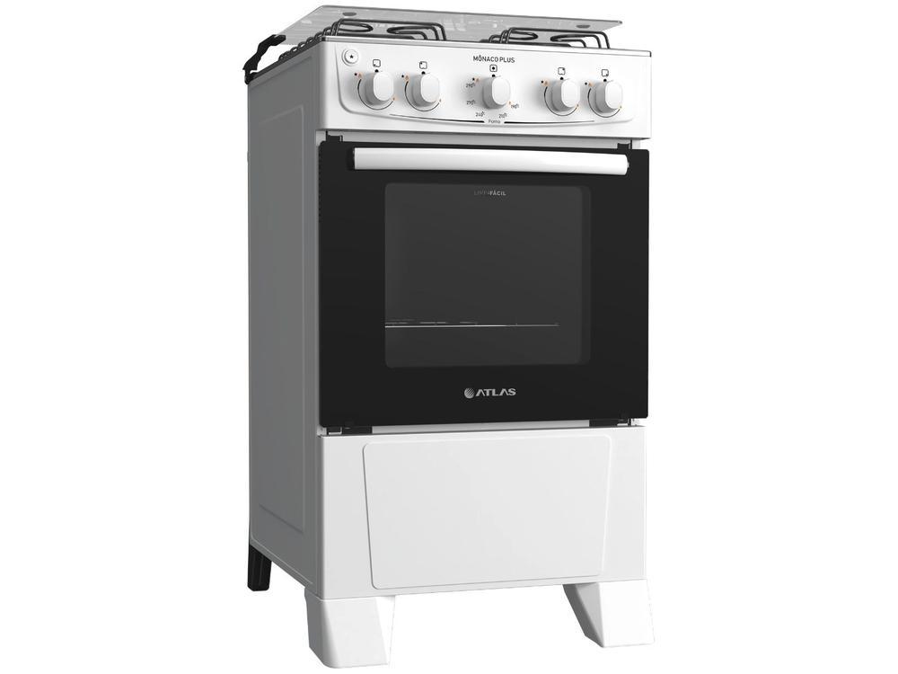 Fogão 4 Bocas Atlas Inox Branco Mônaco Plus - 7