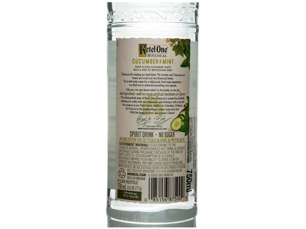 Vodka Ketel One Botanical Cucumber & Mint 750ml - 6