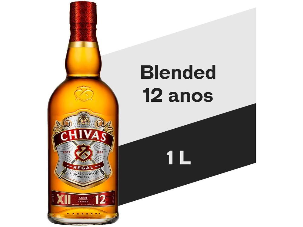 Whisky Blended  Escocês Chivas Regal 12 anos 1L - 15
