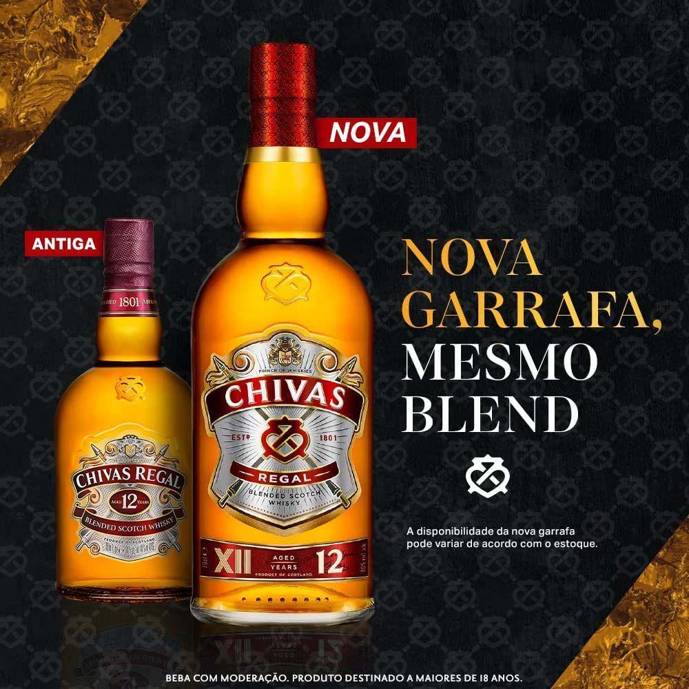 Whisky Blended  Escocês Chivas Regal 12 anos 1L - 4