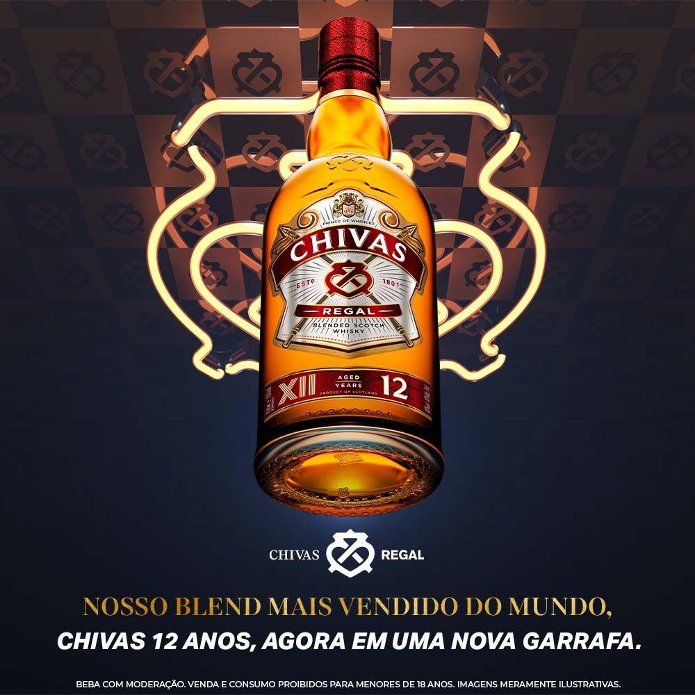 Whisky Blended  Escocês Chivas Regal 12 anos 1L - 8
