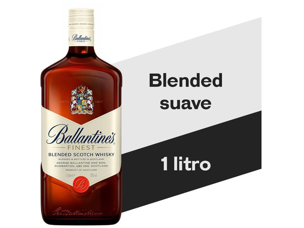 Whisky Ballantines Finest Blended Escocês 1L - 8