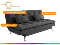 Sofá-cama Casal 3 Lugares Suede Linoforte Jade A2 - 3