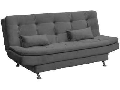 Sofá-cama Casal 3 Lugares Reclinável Veludo Light Matrix Salomé