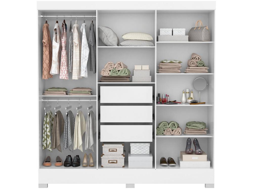 Guarda-roupa Casal 6 Portas 3 Gavetas Demóbile Prático - 4