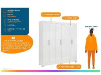 Guarda-roupa Casal 6 Portas 3 Gavetas Demóbile Prático - 2