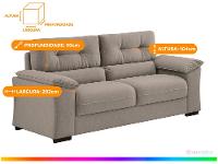 Sofá 3 Lugares Suede Decore Cascaya Linoforte - 3