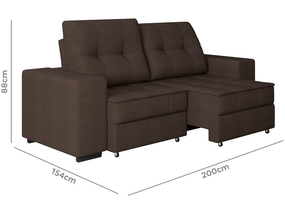 Sofá Retrátil Reclinável 3 Lugares Suede Moviment Artesano Linoforte - 7