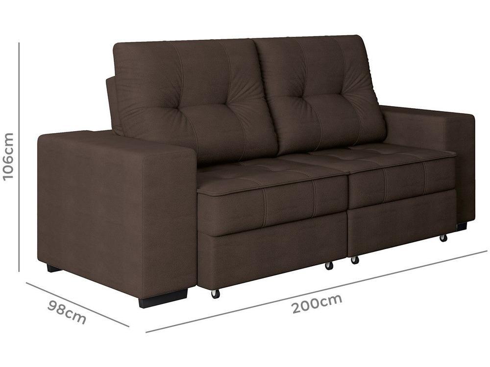 Sofá Retrátil Reclinável 3 Lugares Suede Moviment Artesano Linoforte - 8