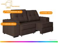 Sofá Retrátil Reclinável 3 Lugares Suede Moviment Artesano Linoforte - 3