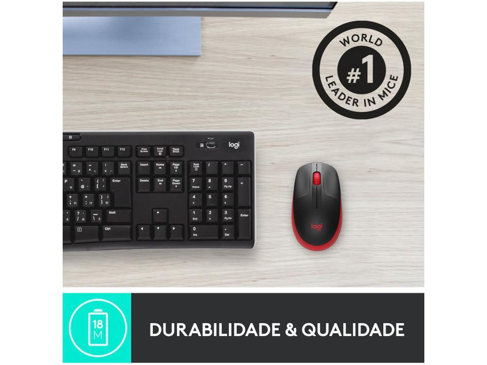 Mouse sem Fio Logitech Óptico 1000DPI 3 Botões - 9