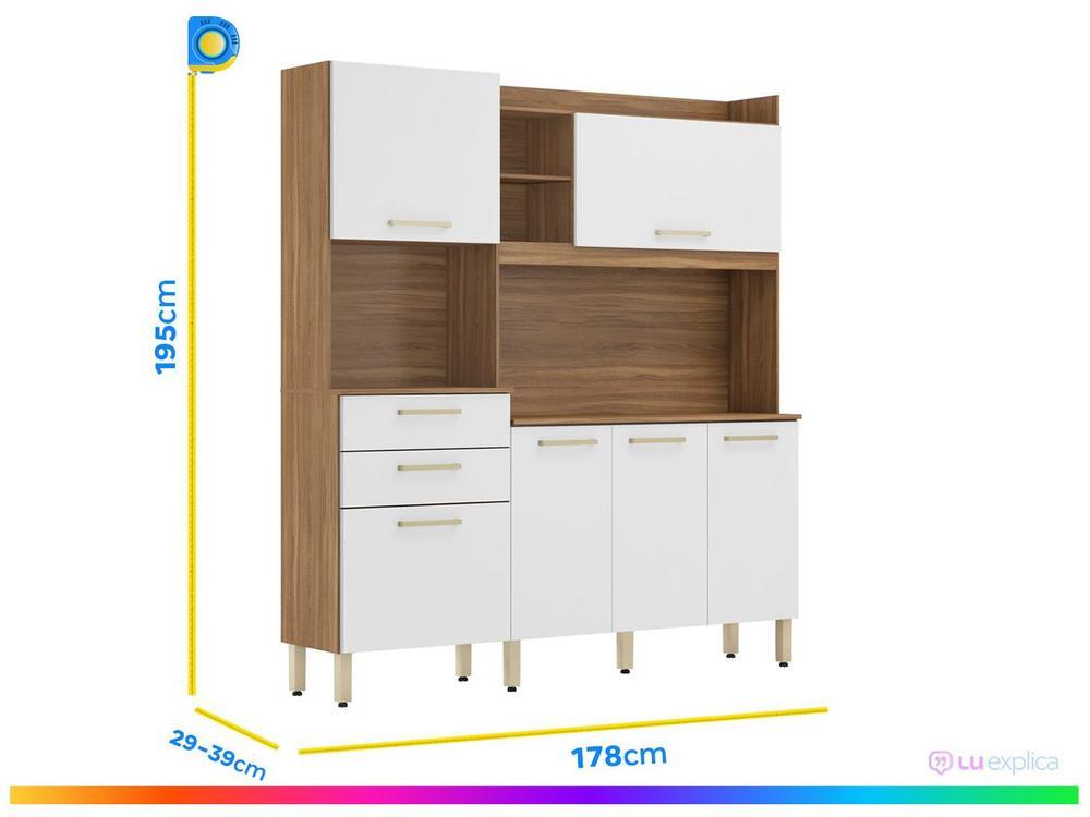 Armário de Cozinha Compacta Demóbile Select com Balcão - 3