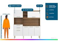 Armário de Cozinha Compacta Demóbile Select com Balcão - 2