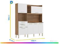 Armário de Cozinha Compacta Demóbile Select com Balcão - 3