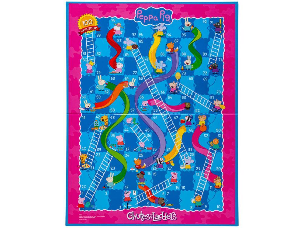 Jogo Chutes and Ladders Peppa Pig Tabuleiro - 4