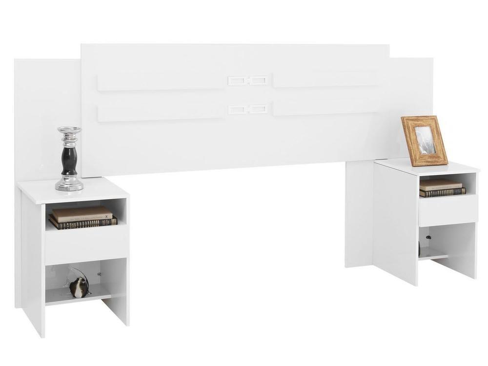 Cabeceira Casal e Queen MDP com 2 Prateleira 2 Mesas - 10